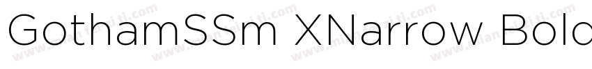GothamSSm XNarrow Bold字体转换